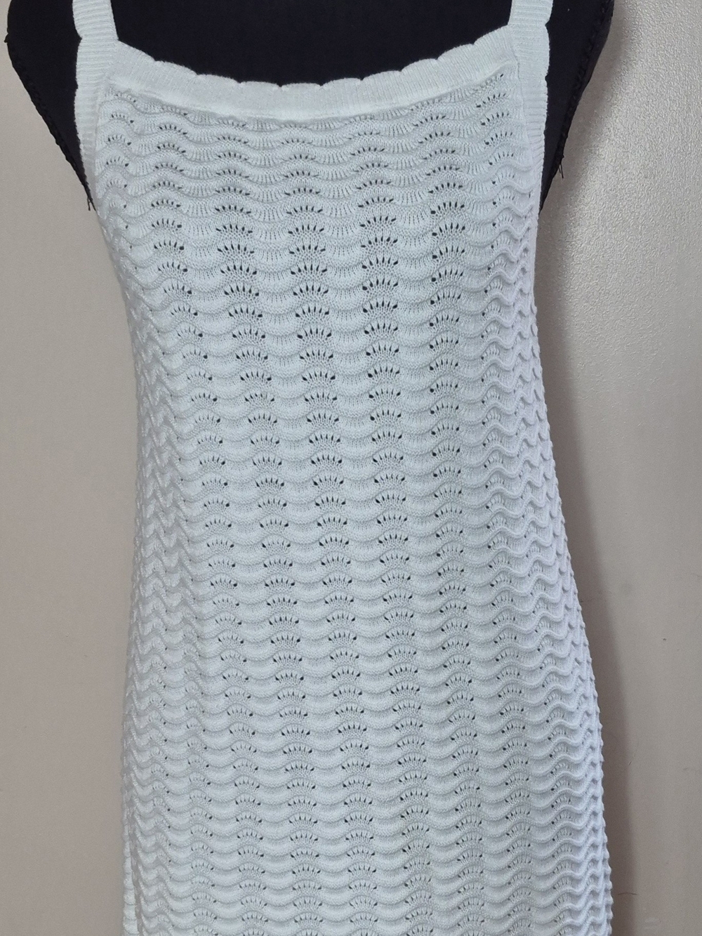 Old Navy cotton Sleeveless Sweater-Knit Dress colorfully trim new sz 14 -women S